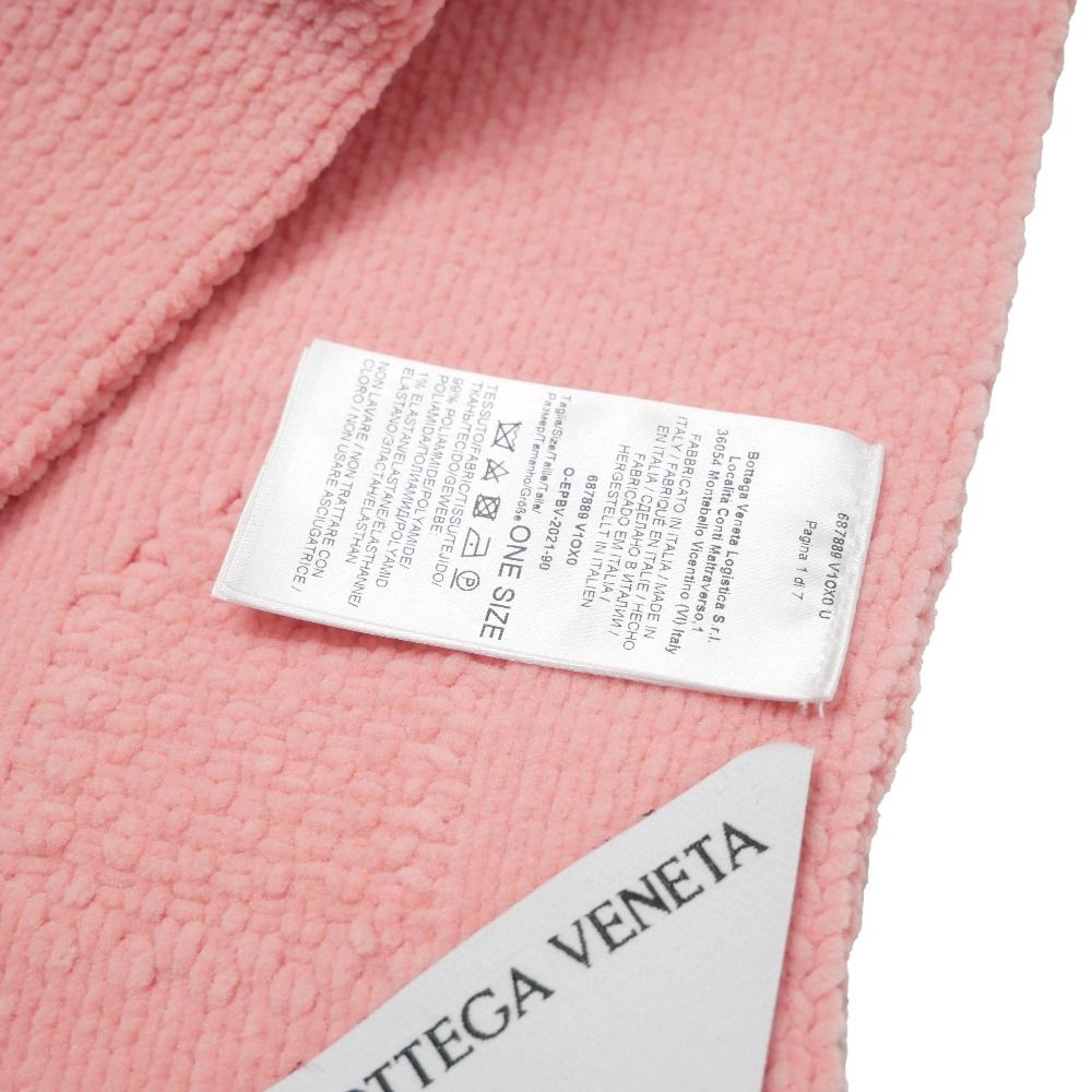 Bottega Veneta Scarf Fringe Embossed Logo Chenille Knit — view 7