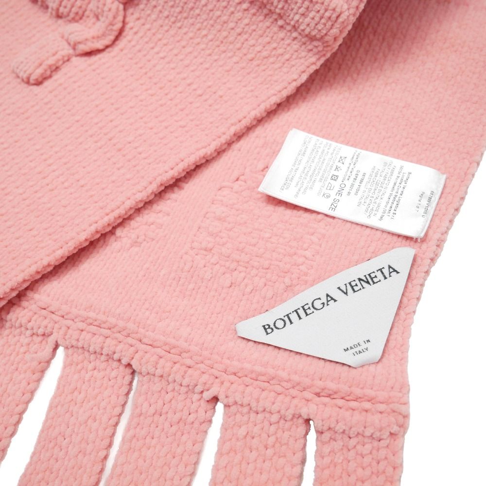 Bottega Veneta Scarf Fringe Embossed Logo Chenille Knit — view 6
