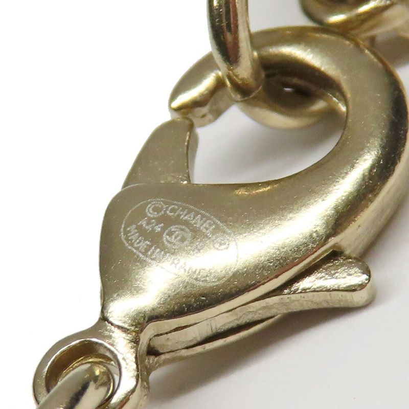 Chanel Coco Mark Long Necklace Gold Abe260 Accessories — view 8