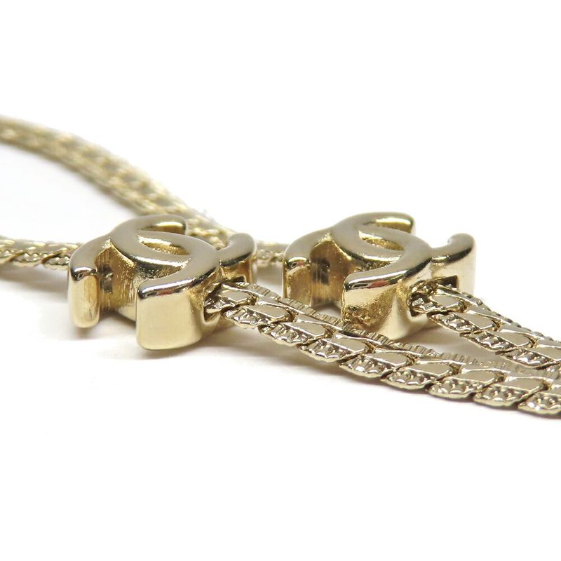Chanel Coco Mark Long Necklace Gold Abe260 Accessories — view 5