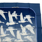 Hermes Carre 90 Scarf Migratory Bird 100% Silk Blue — view 4