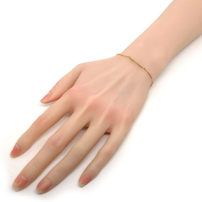 Gucci Bracelet Link To Love Logo Bar Venetian Chain 18K Pink Gold 16 — view 8