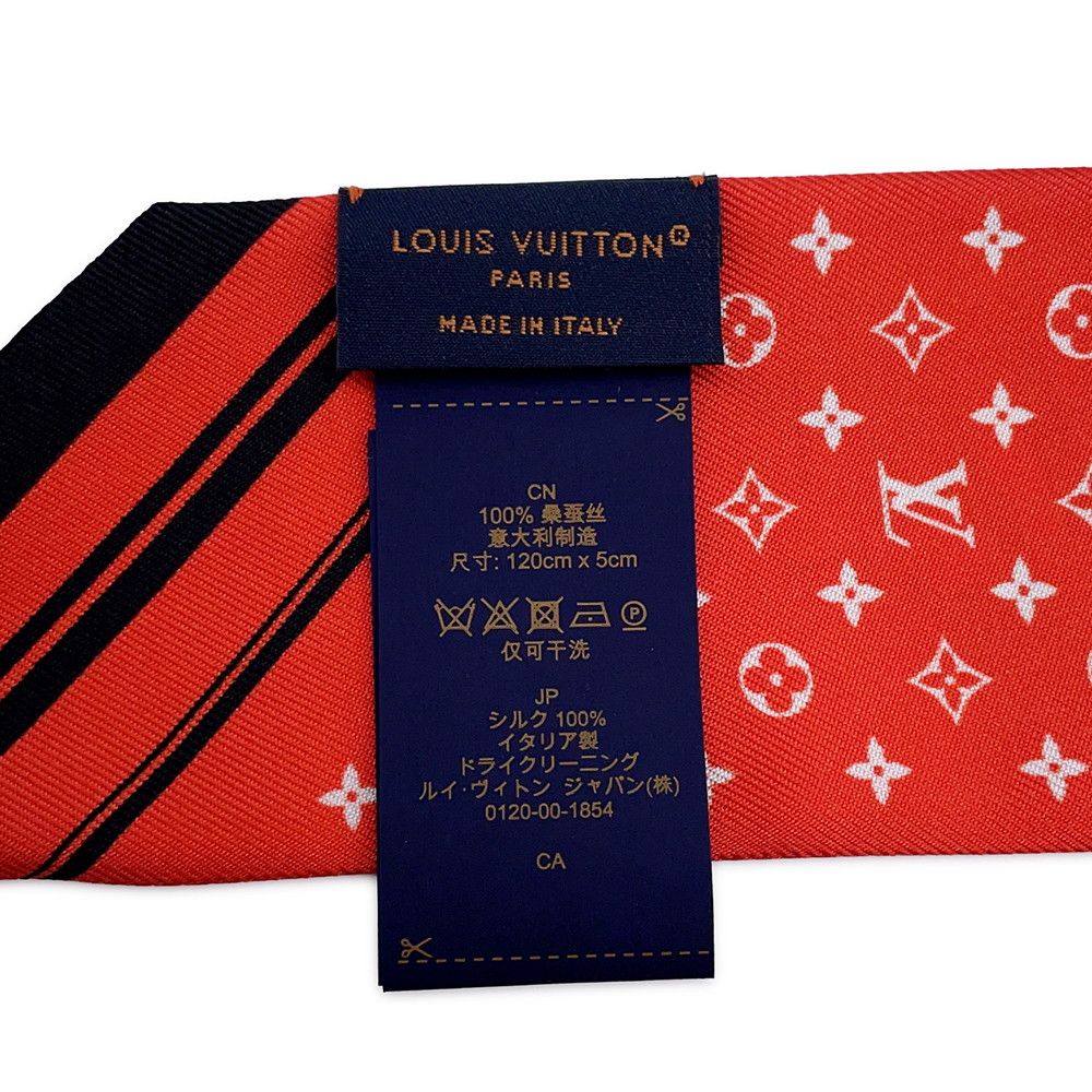 Louis Vuitton Scarf Bandeau BB Sarah Bandana Silk Vermilion — view 5