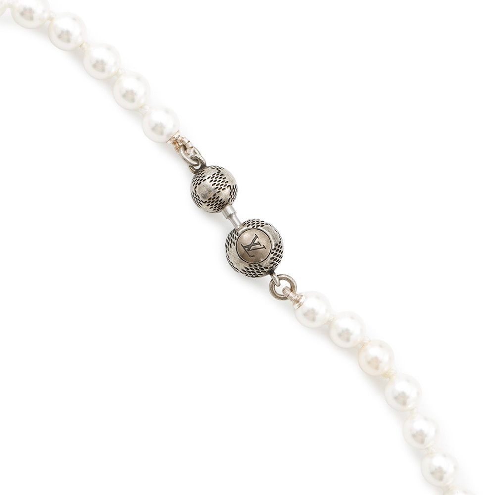 Louis Vuitton Necklace Monogram Slim Pearl Faux — view 5