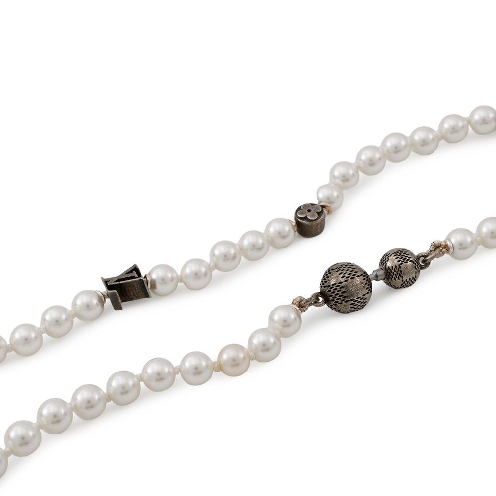 Louis Vuitton Necklace Monogram Slim Pearl Faux — view 2