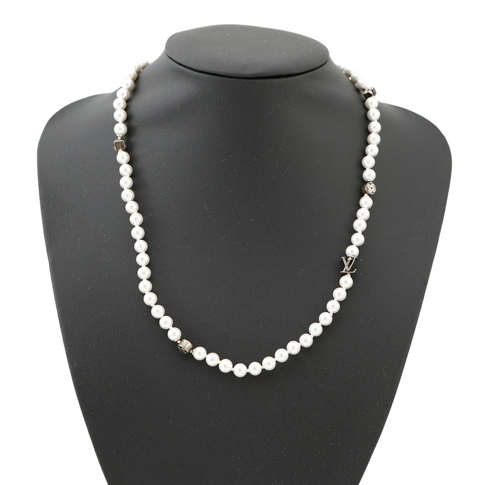 Louis Vuitton Necklace Monogram Slim Pearl Faux — view 4