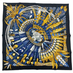 Hermes Carre 90 Danse Pacifique 100% Silk Blue — view 3