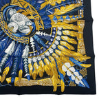 Hermes Carre 90 Danse Pacifique 100% Silk Blue — view 7