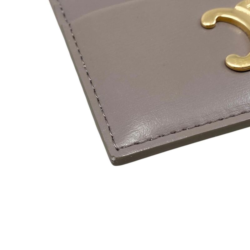Celine Card Case Triomphe Holder 10 L833 dpv.10 bl Shiny Calfskin Logo — view 4