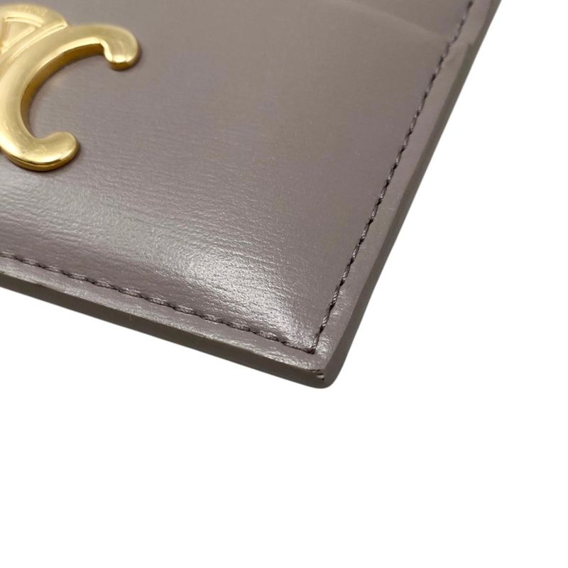 Celine Card Case Triomphe Holder 10 L833 dpv.10 bl Shiny Calfskin Logo — view 5