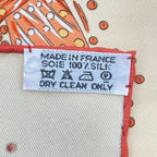 Hermes Carre 90 LES Rivieres de Babel River Of Scarf 100% Silk Beige — view 9