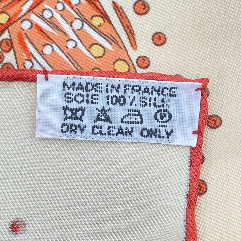 Hermes Carre 90 LES Rivieres de Babel River Of Scarf 100% Silk Beige — view 9