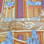 Hermes Carre 90 LES Rivieres de Babel River Of Scarf 100% Silk Beige — view 7