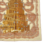 Hermes Carre 90 LES Rivieres de Babel River Of Scarf 100% Silk Beige — view 6