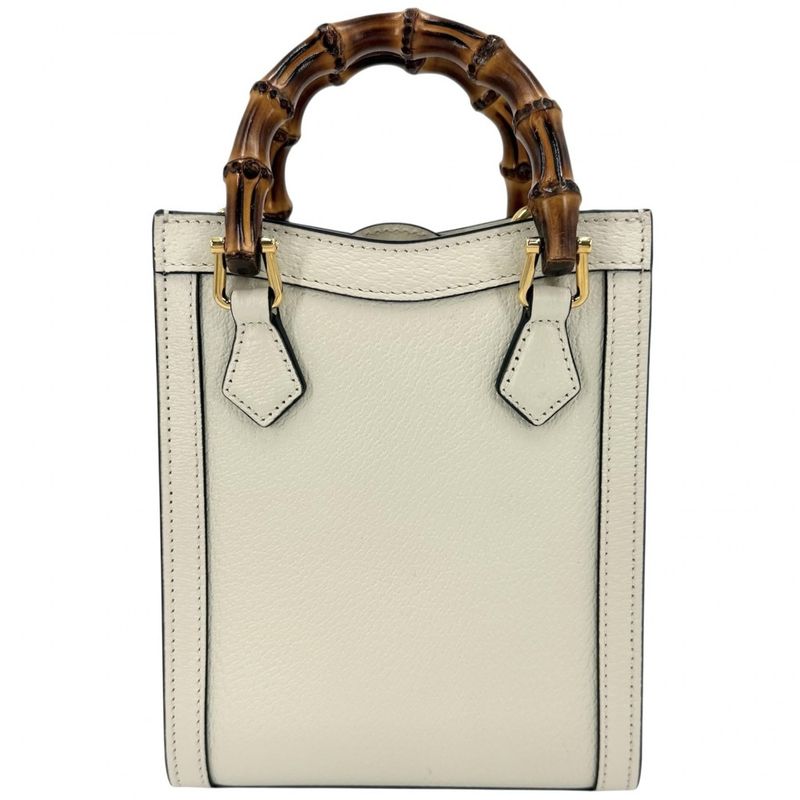 Gucci 3-Way Bamboo Diana Mini Tote Bag Handbag Shoulder Crossbody GG — view 3