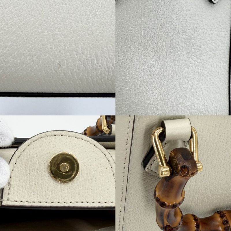 Gucci 3-Way Bamboo Diana Mini Tote Bag Handbag Shoulder Crossbody GG — view 7