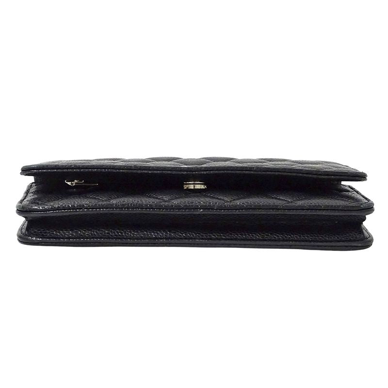 Chanel Wallet Quilted Shoulder Chain Caviar Leather — view 3