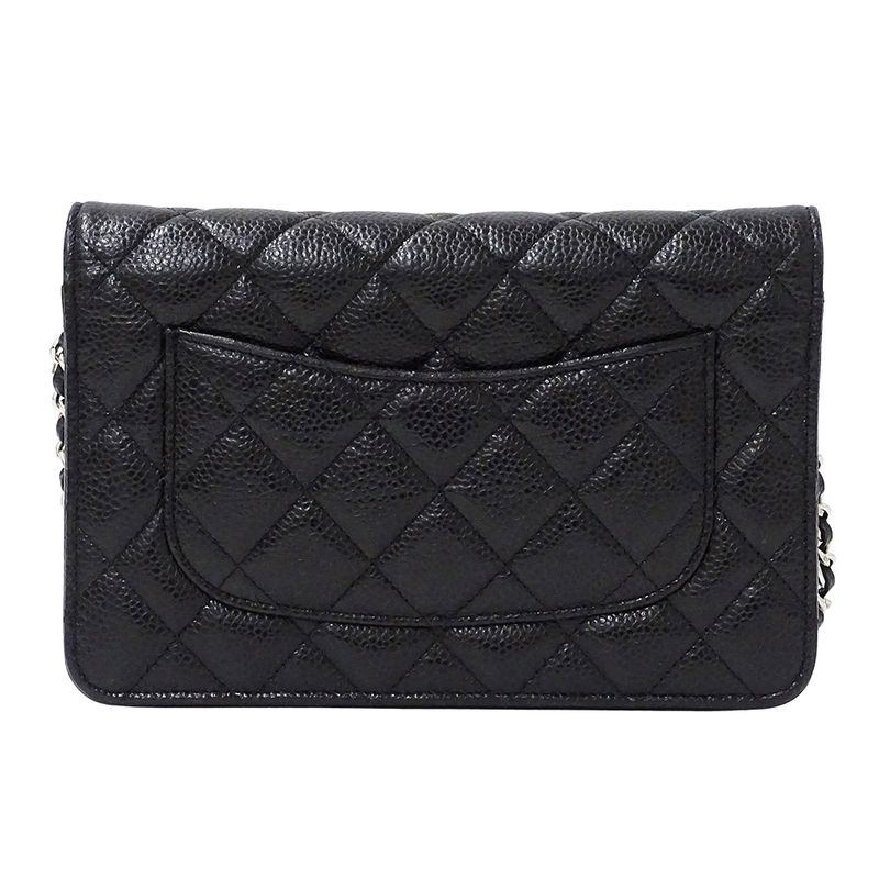 Chanel Wallet Quilted Shoulder Chain Caviar Leather — view 2