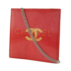 Chanel Hologram Chain Shoulder Vinyl Red Bag — view 3
