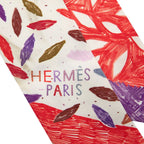 Hermes Twilly Chacun Fait Son Nid Each Nest Building White Multicolor Silk — view 2