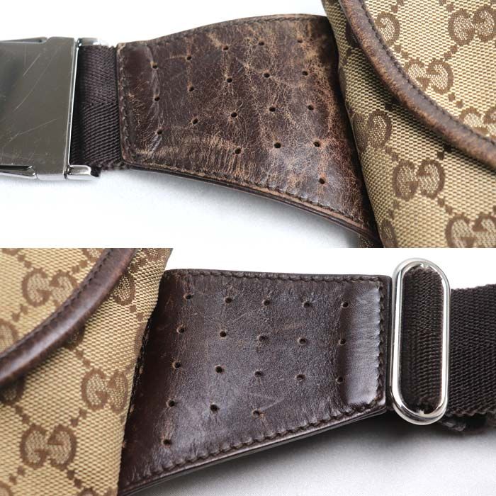 Gucci GG Canvas Waist Bag Body Beige Brown — view 5