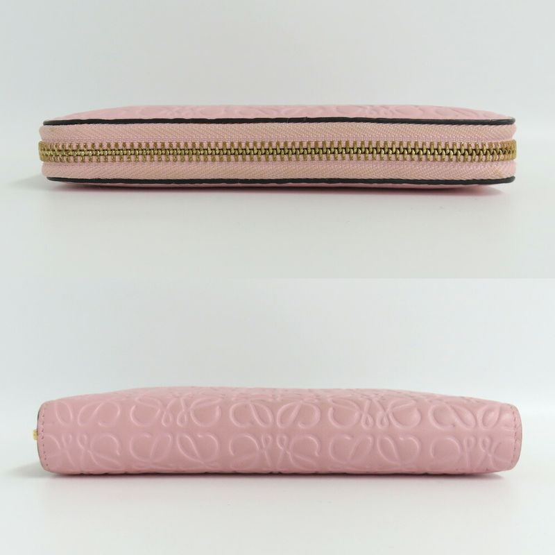 Loewe Medium Zip Around Wallet 107.55 P31 Anagram Pink Calfskin — view 3