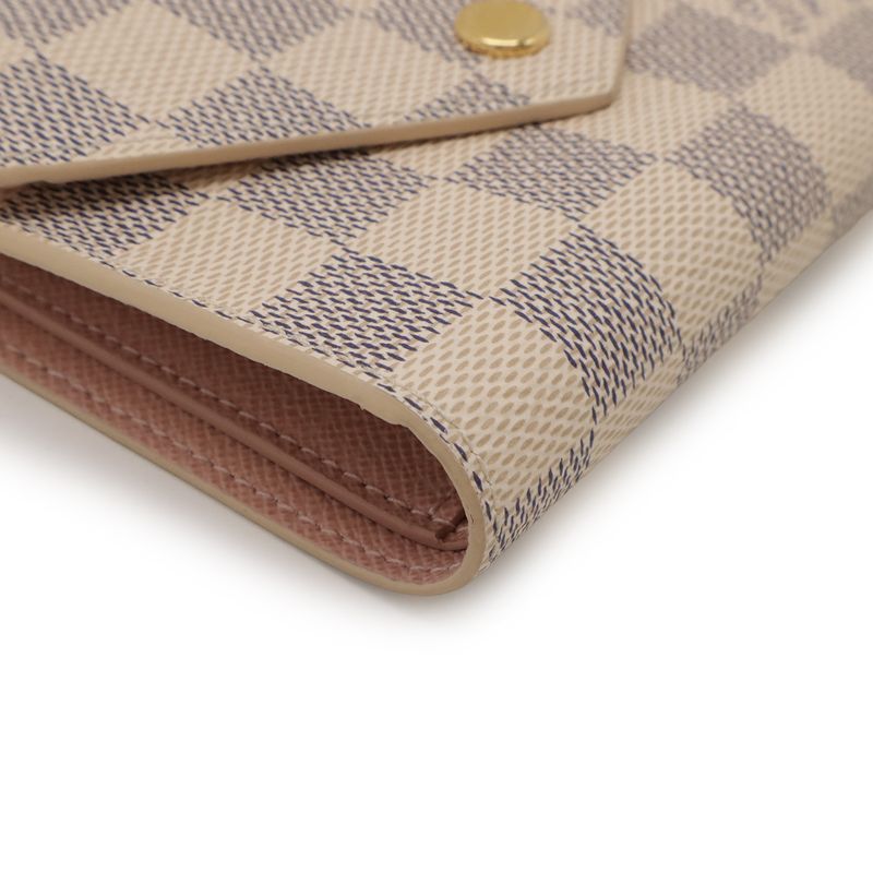 Louis Vuitton Damier Azur Portefeuille Victorine Trifold Wallet — view 3