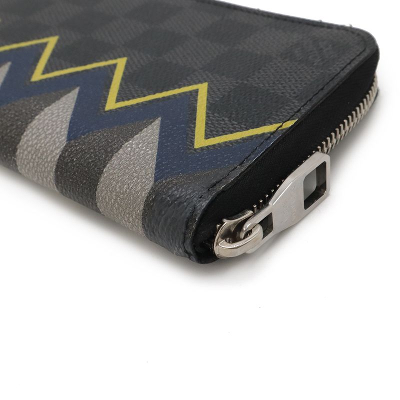 Louis Vuitton Damier Graphite Karakoram Zippy Wallet Vertical Round Zipper — view 3