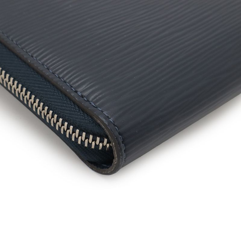 Louis Vuitton Epi Zippy Organizer NM Round Zipper Long Wallet Blue Marine Navy — view 3