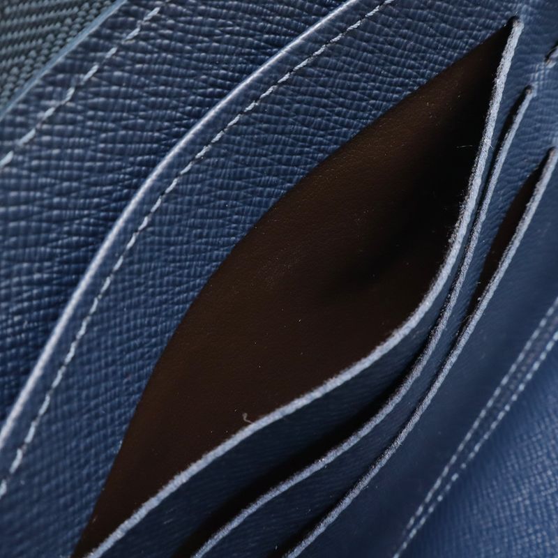 Louis Vuitton Epi Zippy Organizer NM Round Zipper Long Wallet Blue Marine Navy — view 6