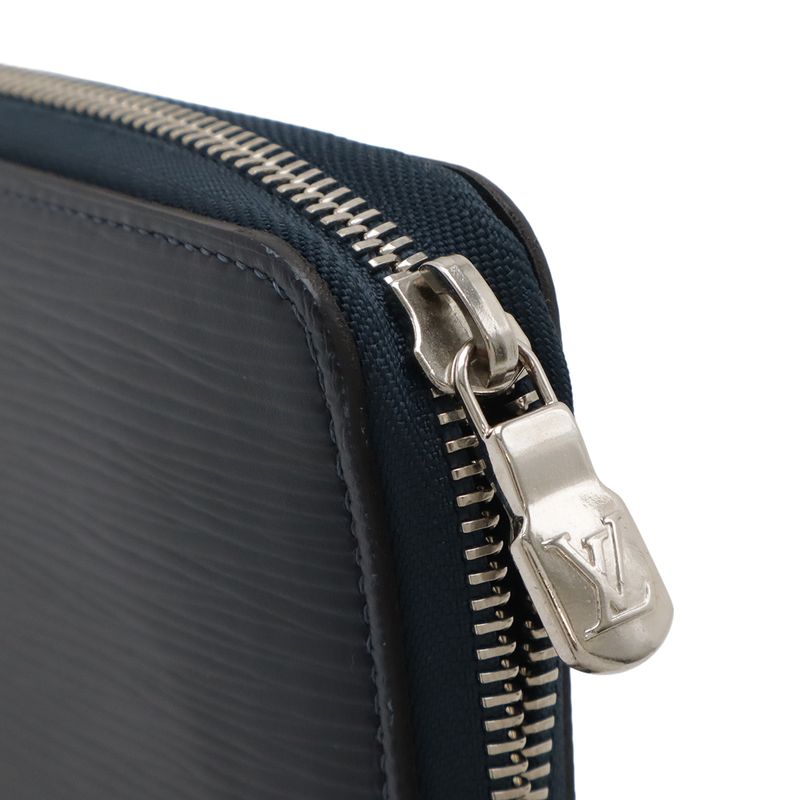 Louis Vuitton Epi Zippy Organizer NM Round Zipper Long Wallet Blue Marine Navy — view 4
