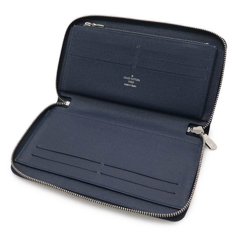 Louis Vuitton Epi Zippy Organizer NM Round Zipper Long Wallet Blue Marine Navy — view 5