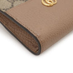 Gucci GG Marmont Supreme Compact Wallet L-shaped Zipper Pink Beige — view 3