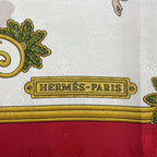 Hermes Carre 90 Large Scarf Silk Joies D'hiver Winter Fun Red Box — view 8