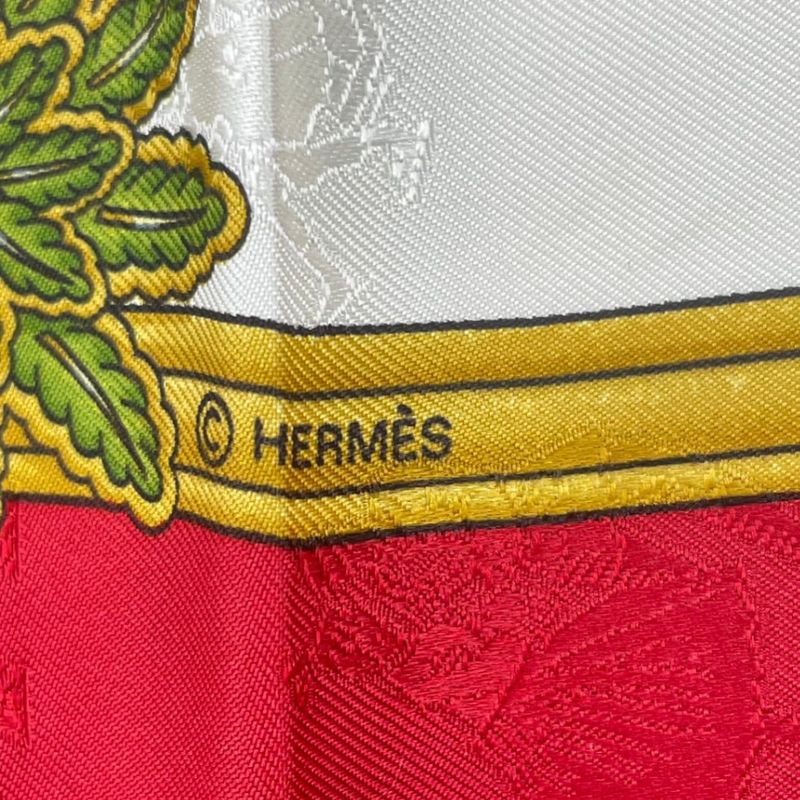Hermes Carre 90 Large Scarf Silk Joies D'hiver Winter Fun Red Box — view 7