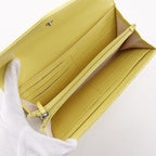 Chanel V Stitch Coco Mark Lambskin Yellow Long Wallet — view 7