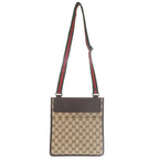 Gucci Sherry Line GG Canvas Messenger Bag 27639 Body Leather Brown — view 6
