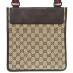 Gucci Sherry Line GG Canvas Messenger Bag 27639 Body Leather Brown — view 4