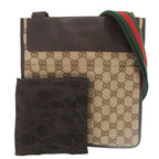 Gucci Sherry Line GG Canvas Messenger Bag 27639 Body Leather Brown — view 3