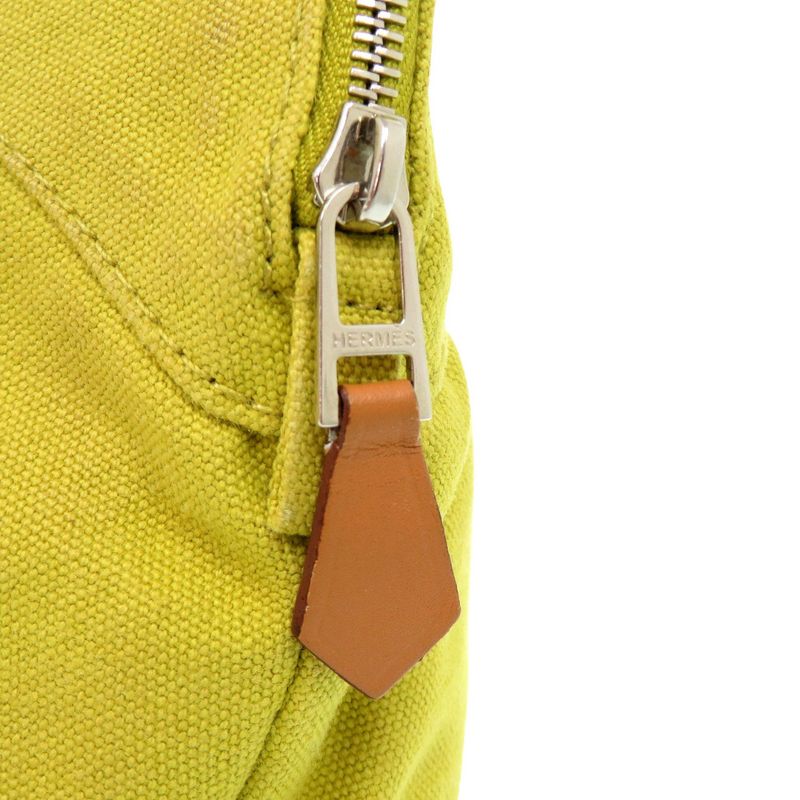 Hermes Bolide 25 mm Canvas Yellow Pouch Bag 0157 — view 8