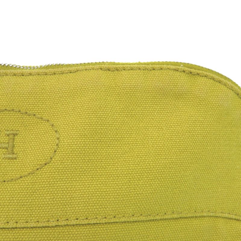 Hermes Bolide 25 mm Canvas Yellow Pouch Bag 0157 — view 7