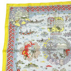 Hermes Carre 90 Large Scarf 100% Silk Ballade De Heian In The Garden — view 3