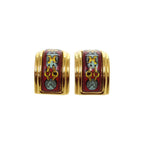 Hermes Enamel Metal Red Earrings 0120 — view 4