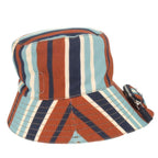 Prada Triangle Logo Stripe Size XL Cotton Multicolor Bucket Hat 1378 — view 5