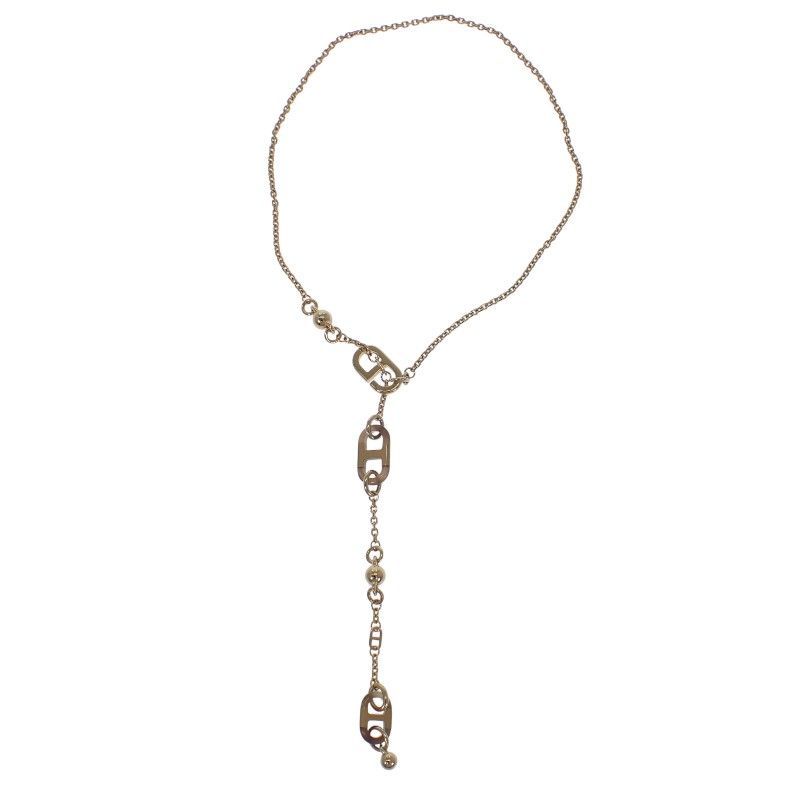 Hermes Surmer PM Necklace Metal Buffalo Horn Gold Hardware — view 3
