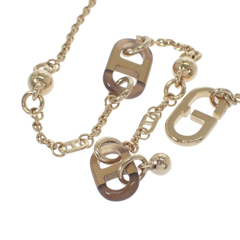 Hermes Surmer PM Necklace Metal Buffalo Horn Gold Hardware — view 4