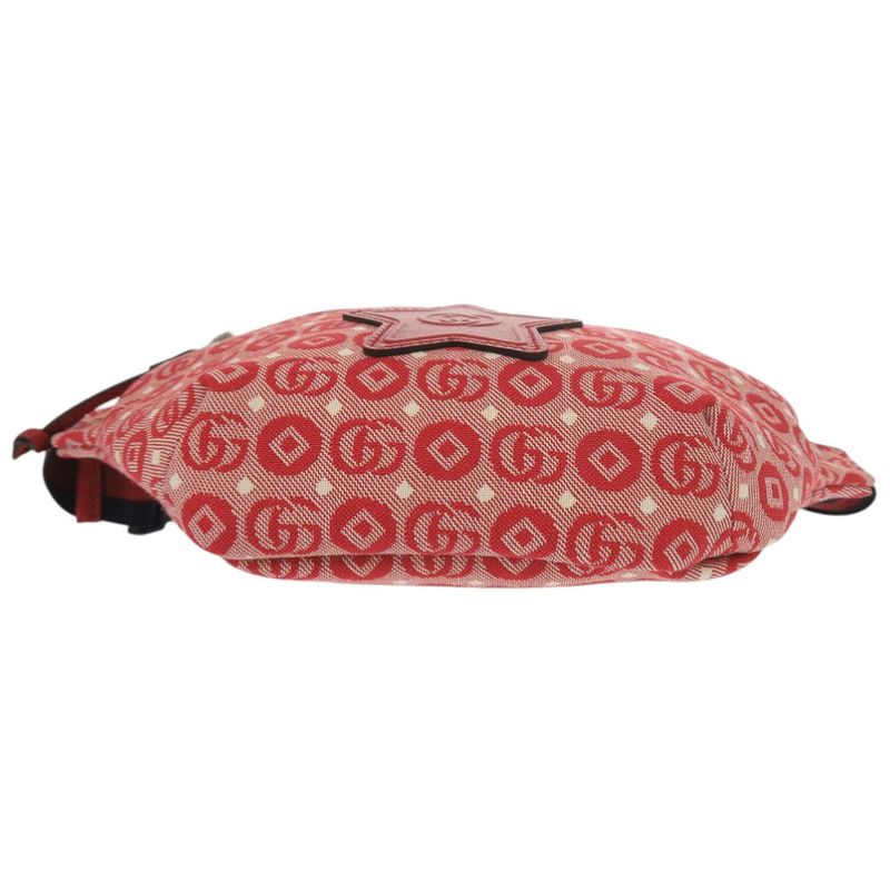 Gucci Children's Star Canvas Leather Red Waist Bag Body — view 5