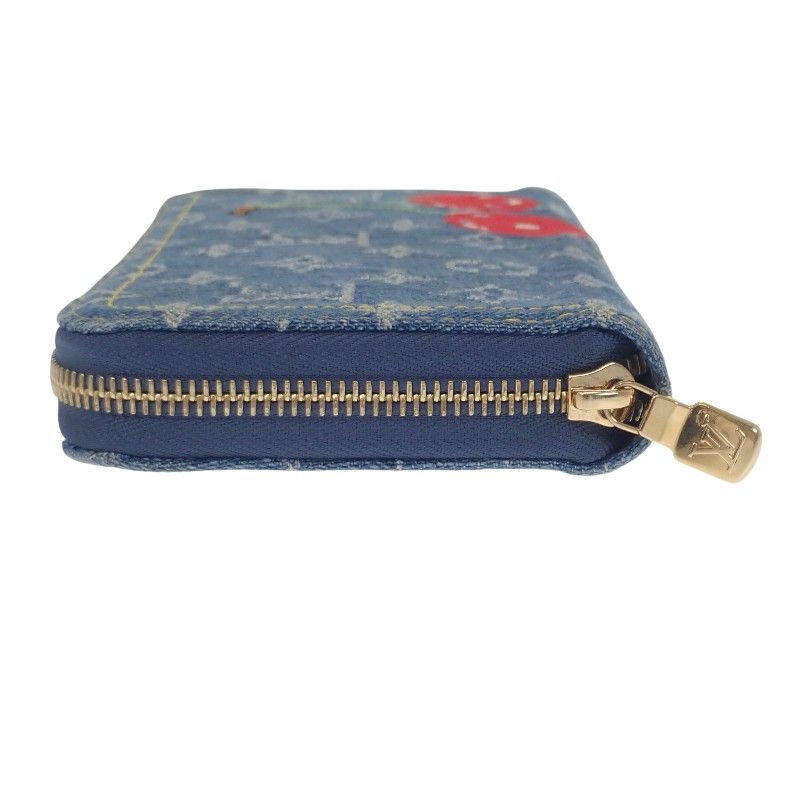 Louis Vuitton TM Zippy Wallet Long Monogram Denim Blue — view 4