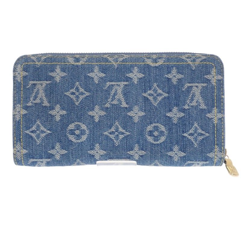 Louis Vuitton TM Zippy Wallet Long Monogram Denim Blue — view 2