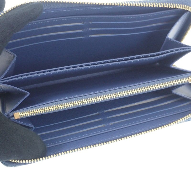 Louis Vuitton TM Zippy Wallet Long Monogram Denim Blue — view 8